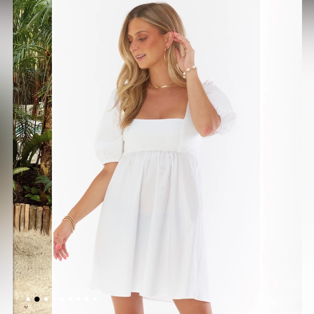 NWT SHOW ME YOUR MUMU White Baby-doll Amore Dress